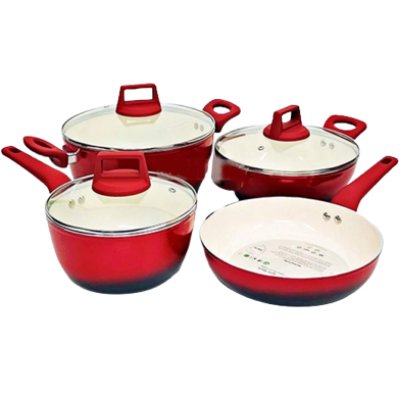 Picture of Kiam 7 Piece Ceramic Coating Granite Non Stick Cookware Set (Induction Cooker Supported - Multicolor