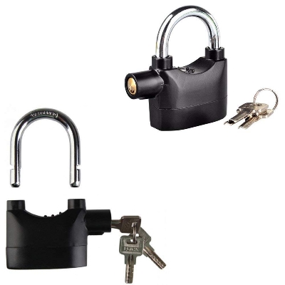 Picture of Heavy Duty Security Siren Alarm Lock System 110db - Black