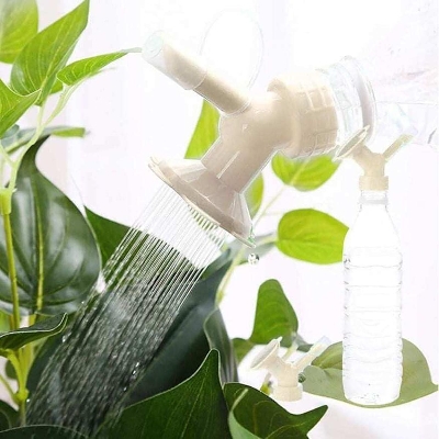 Picture of Garden Watering Nozzle Tool 2 In 1 Plastic Sprinkler Spray Water Cans Bottle Cap Flower Garden Tool