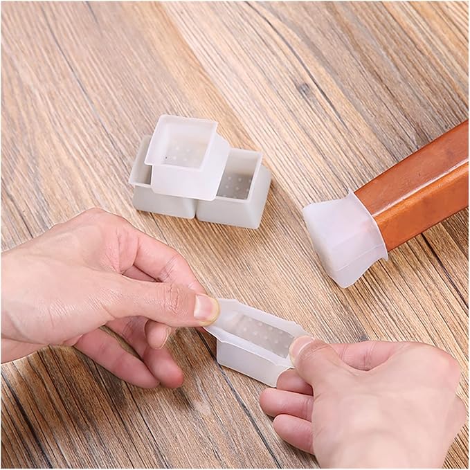 Picture of Furniture Legs 4Pcs Chair Table Foot Cover Protector Furniture Feet Round Non-Slip Leg Caps Corner Floor Safely Pad Floor - Multicolor