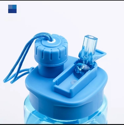 Picture of Drinking Water Bottle Two Openings Tritan Material Plastic Sport Water Bottle With Drinking Tube Baby Mum Pot 700Ml - Multicolor