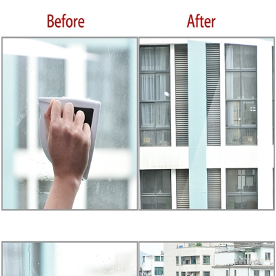 Picture of Double Sided Magnetic Window Glass Cleaner Magnets Brush Home Wizard Wiper Surface Cleaning - Multicolor