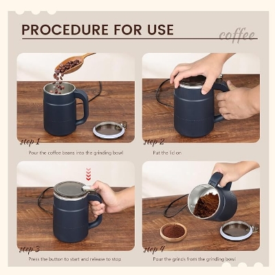 Picture of Coffee grinderCoffee Grinders Electric Safe and DurableEasy handling,Bean, Herb,Spice Grinder - Multicolor