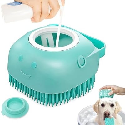 Picture of Silicone Bathing Brush Silicone Massage Exfoliating Bath & Shower Brush With Soap Dispenser - Multicolor