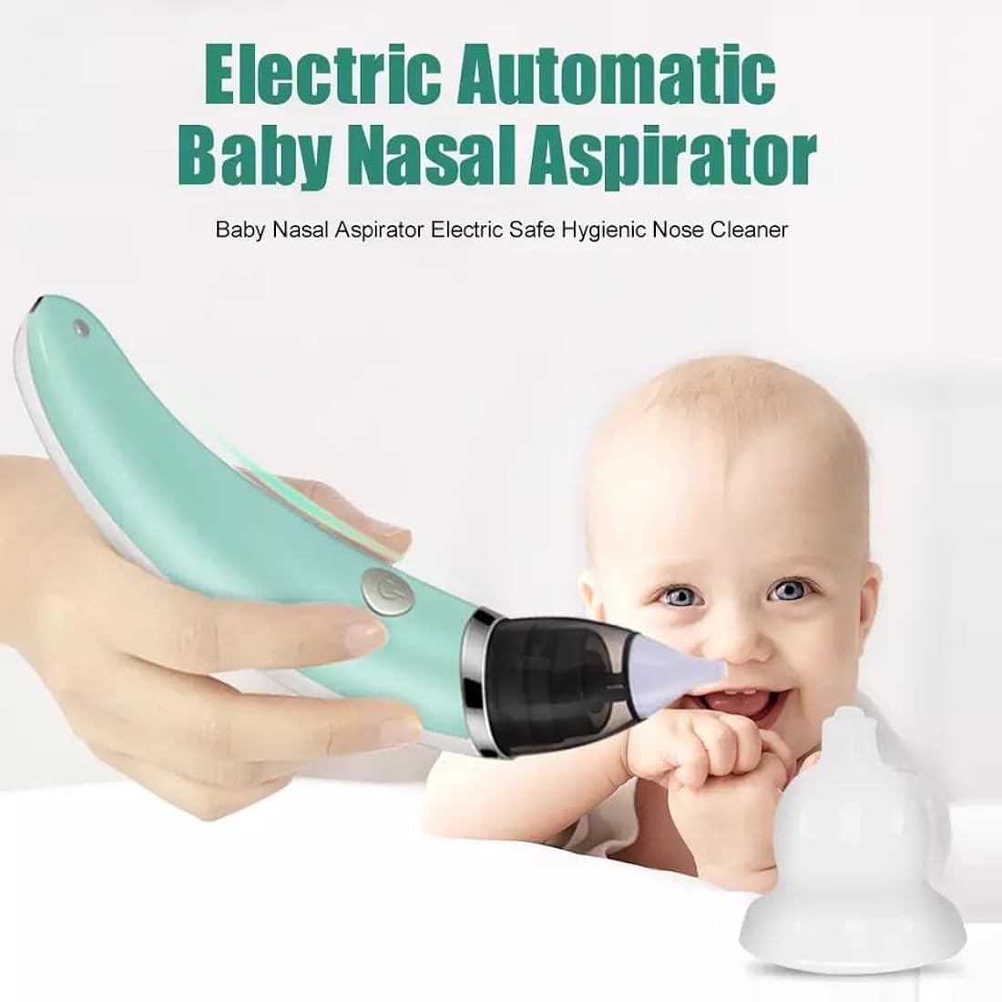Picture of Cimiva Baby Health Care Nasal Aspirator Electric Hygienic Nose Cleaner For Boy Girls-green - Multicolor
