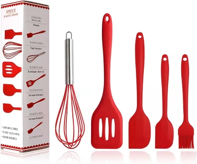 Picture of 5pcs silicone baking spoon set - Multicolor