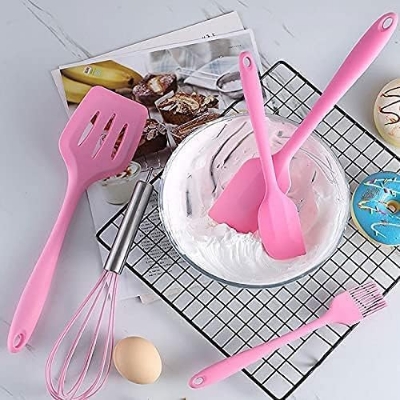 Picture of 5pcs silicone baking spoon set - Multicolor