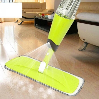 Picture of 500ml Spray Mop Floor Steamer Tile Hard Wood Cleaner Home Kitchen Bathroom Cleaning Tools - Green