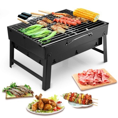 Picture of 13 inch Portable Barbecue Machine BBQ - Black - Black