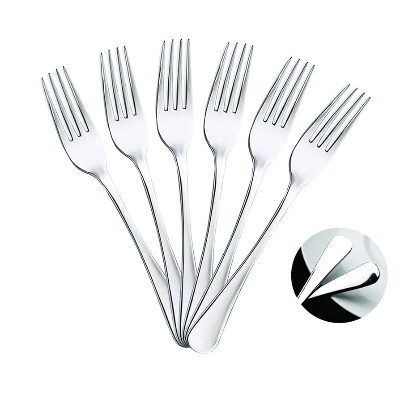 Picture of (Set Of 6) Nova Brand New Stainless Steel Desert Fork Spoon,6 Pcs Se - Silver
