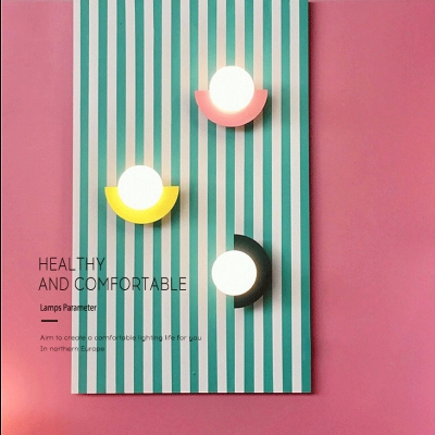 Picture of Modern Simple Colorful Wall Lamp Macaron Kidsren's Room  Living Room Background Wall Led Lamps