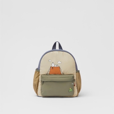 Picture of Premium & Cute Waterproof Snoopy Cartoon Backpack for Kids - Kindergarten Nylon School Bag for Boys & Girls - Multicolor