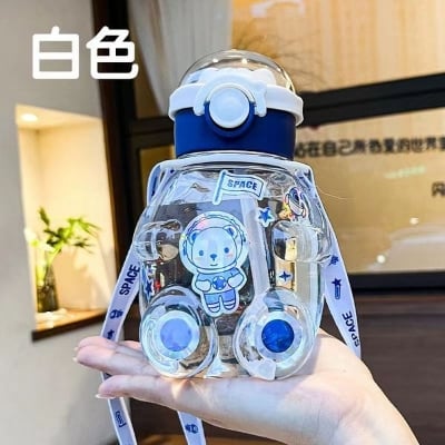 Picture of Cute Cartoon Kids Water Bottle with Straw | Leak Proof | Portable | BPA Free
