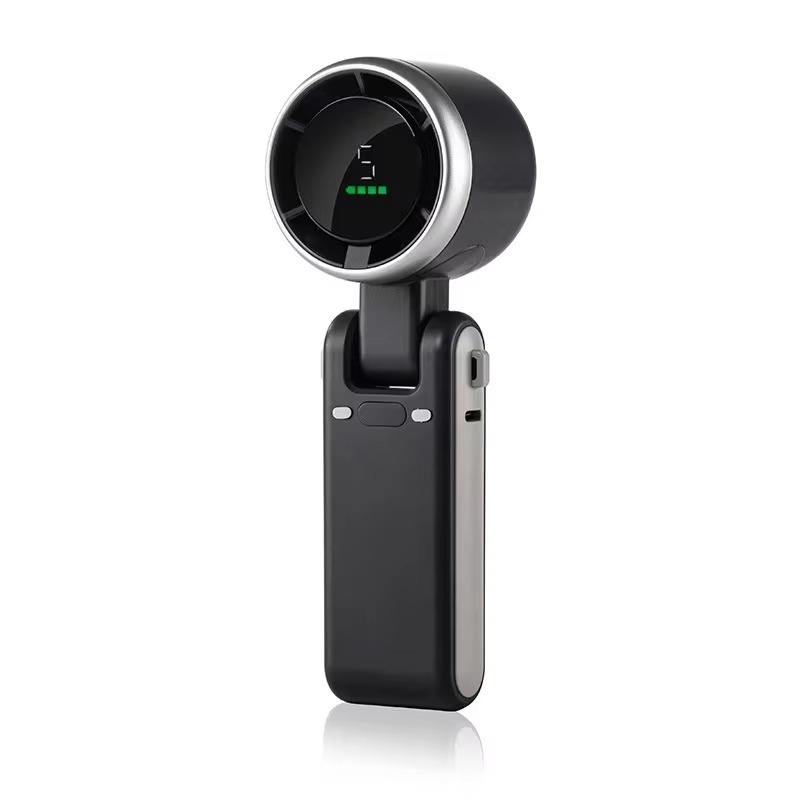 Picture of Turbo Fan Handheld Rechargeable Fan Multicolor Portable Mini Hand Fan USB Rechargeable Foldable Hanging Neck Fan 3600mAh USB Mini Portable Small Turbo Fan