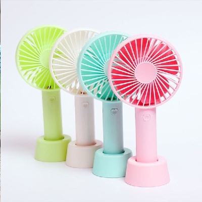 Picture of Hand Fan Mini Portable Handheld Fan Multicolor USB Rechargeable Desktop Fan For Indoor Outdoor Travel