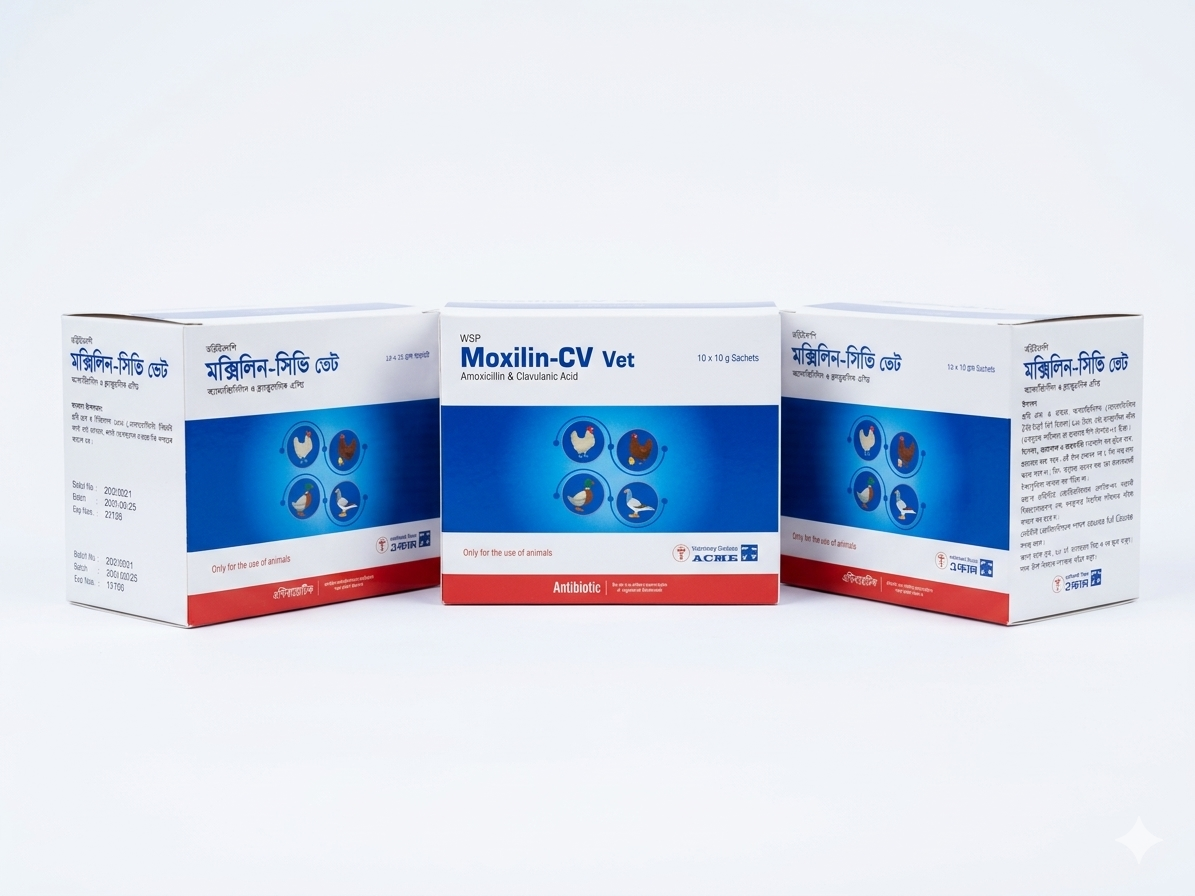 Picture of Moxilin-CV Vet (10x10gm) Amoxicillin & Clavulanic Acid Powder