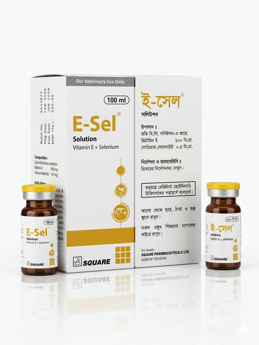 Picture of E-Sel (100ml) Solution Vitamin E+Selenium Bird Medicin