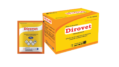 Picture of Dirovet WSP (10×10gm)=1BOX Metronidazole BP 300 mg Bird Medicin