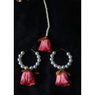 Picture of Artificial Flower Gorgeous Bridal Set3 Piece set - Multicolor