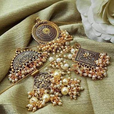 Picture of Hijab Pin  for Women - 4 Piecess - Hijab Pin - Hijab Pin - Gold