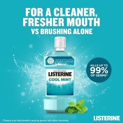 Picture of Listerine Mouth Wash Set Cool Mint 750ml And 250ml (Combo Pack)