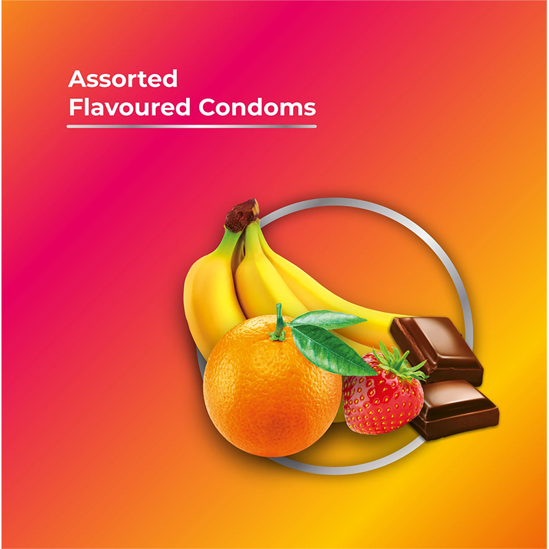 Picture of Skore Flavours Assorted 1500+ Dotted Condom - 20Pcs Pack