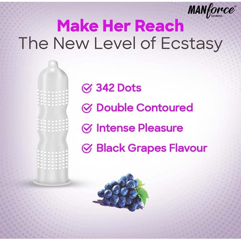 Picture of Manforce Black Grapes Flavoured Condom -10 pcs