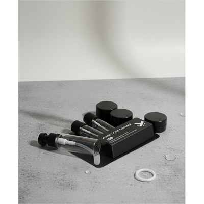 Picture of Refillable Cosmetic Container Kit Travel Bottle Set –6 Piece (Black) - Black
