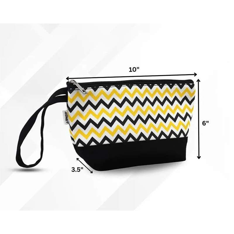Picture of Yellow Makeup Pouch Bag Cosmetic Storage Travel Organizer - Yellow