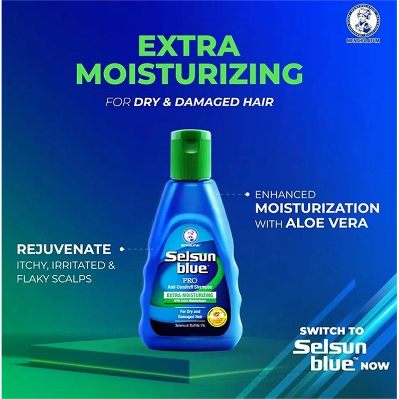 Picture of Selsun Blue Pro Extra Moisturizing Anti Dandruff Shampoo - 200 ML