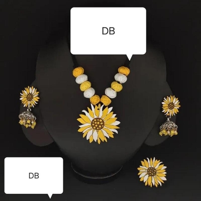 Picture of Hand painting Wooden exclusive Jewellery set