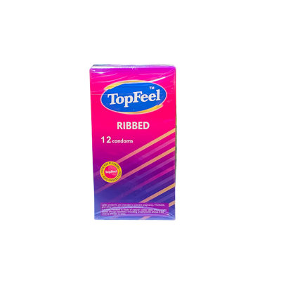 Picture of Top Feel Ribbed Rubber Latex Condom - 12Pcs Pack