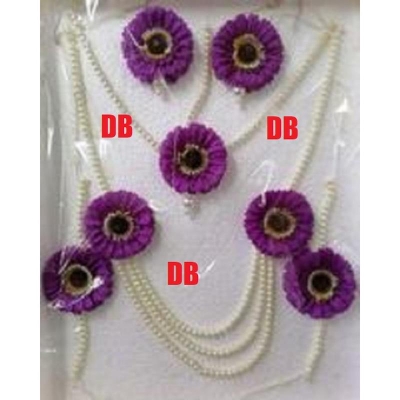 Picture of Artificial Flower Gorgeous Bridal Set 9 pc