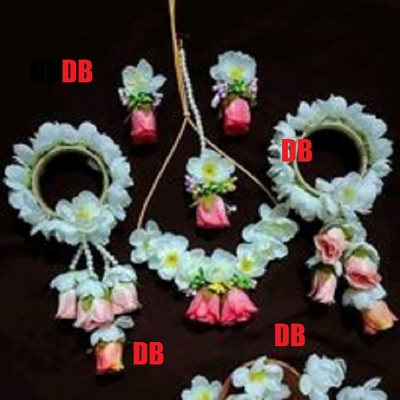 Picture of Artificial Flower Gorgeous Bridal Set 5 Piece set