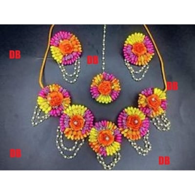 Picture of Artificial Flower Gorgeous Bridal Set3 Piece set