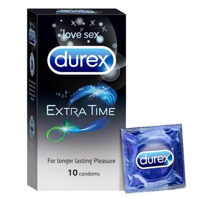 Picture of Durex Extra Time Condom -10 pcs - Black