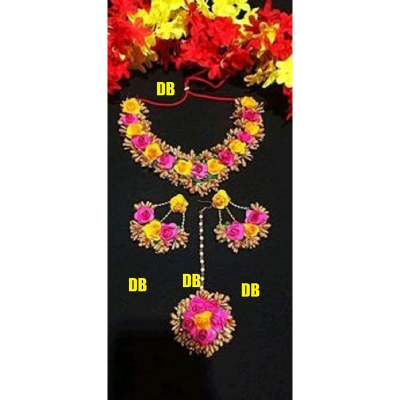 Picture of Artificial Flower Gorgeous Bridal Set 4 Piece set