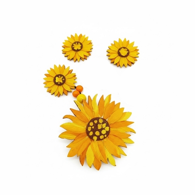 Picture of Hand painting Wooden exclusive Jewellery set