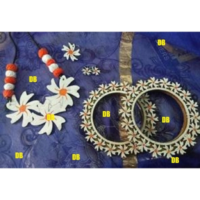 Picture of Hand painting Wooden exclusive Jewellery set