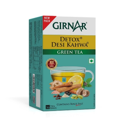 Picture of Girnar Detox Desi Kahwa Green tea - 36 tea bags