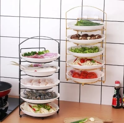 Picture of Kitchen Punch Free 5 Layer Portable Space Saving Dish Rack