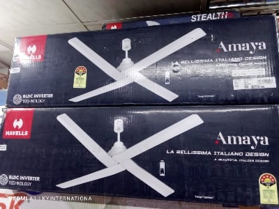 Picture of Havells Amaya 56 inch BLDC Ceiling fan with RF Type Remote, 40W, Made in India White