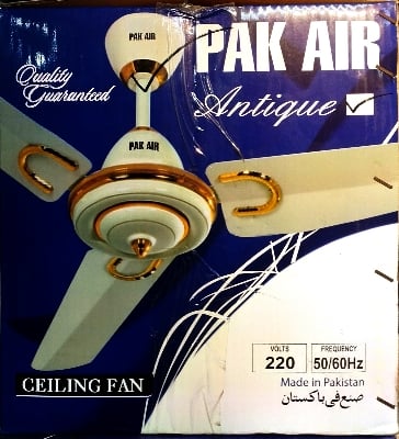 Picture of PAK AIR Antique Ceiling fan, 56 inch, RPM 330, Watt: 80, 10 years service warranty, Made in Pakistan