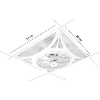 Picture of Shami 16 inch Air Circulated Ceiling fan with REMOTE, Hi Speed, Powerful  and soundless Airflow, Box Ceiling fan, Made in Taiwan White