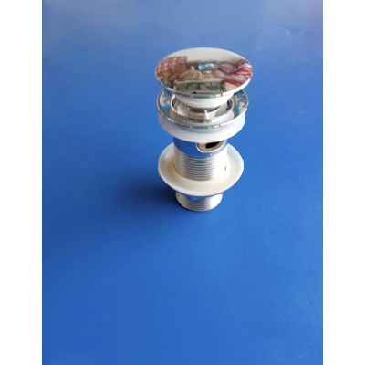 Picture of Bathroom Waste Pop Up Push Button Basin Sink Slotted Brass Chrome Plug Waste