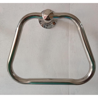 Picture of Triangle with Stainless Steel Towel Ring/Napkin Ring - Bathroom Towel Holder - Towel Hanger with Chrome Finish