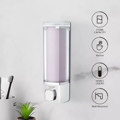 Picture of Shampoo & Soap Dispenser | Wall Mounted | Soap Dispenser for Kitchen & Bathroom | Refillable, Lightweight & Durable | Easy to Clean |- 250 ml