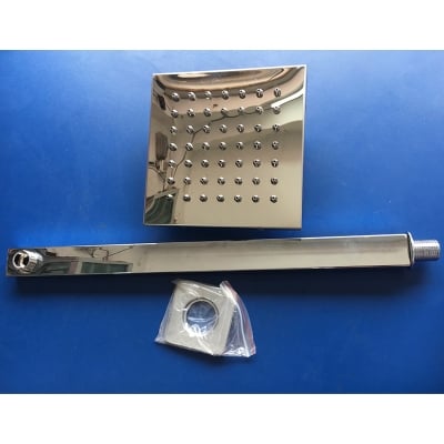 Picture of 6” shower and 16” arm rainfall full shower set with anti blocking stainless steel nozzle (Silver)