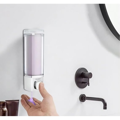 Picture of Shampoo & Soap Dispenser | Wall Mounted | Soap Dispenser for Kitchen & Bathroom | Refillable, Lightweight & Durable | Easy to Clean |- 250 ml