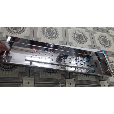 Picture of Bathroom Shower Shelf / Basin Shelf 20-21 Inch Bathroom Shelf Wall Mount Shower 100% Stainless Steel (Silver)